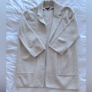 Quince Knit Blazer in speckle beige